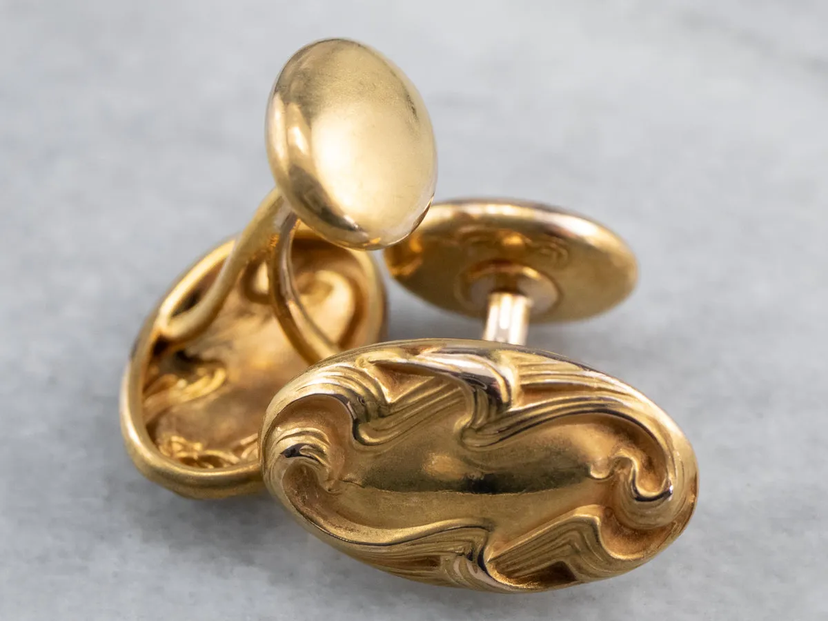 Antique Bloomed Gold Cufflinks