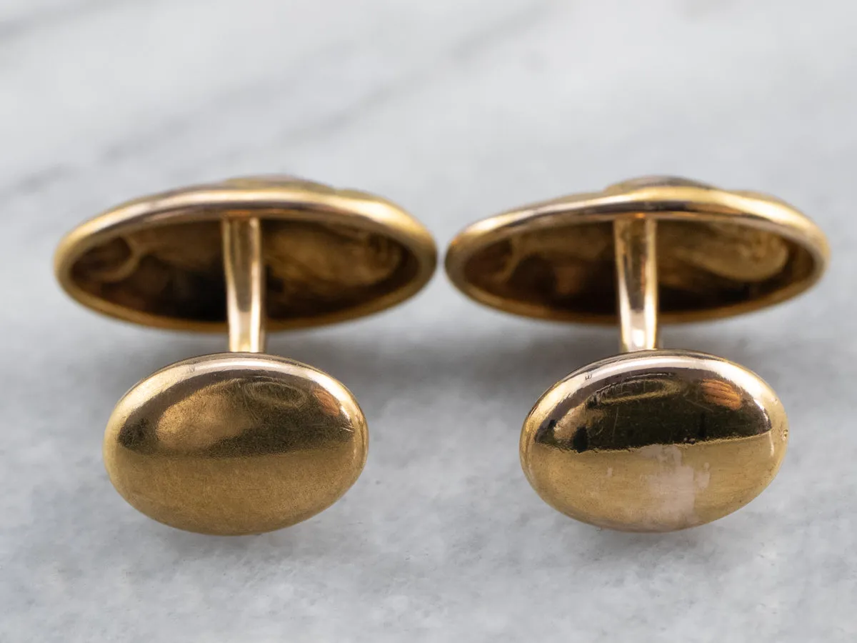 Antique Bloomed Gold Cufflinks