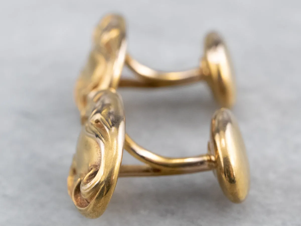 Antique Bloomed Gold Cufflinks