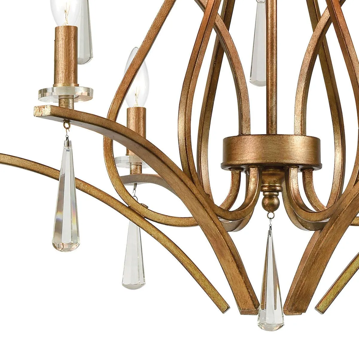 Antique Gold & Crystal Chandelier