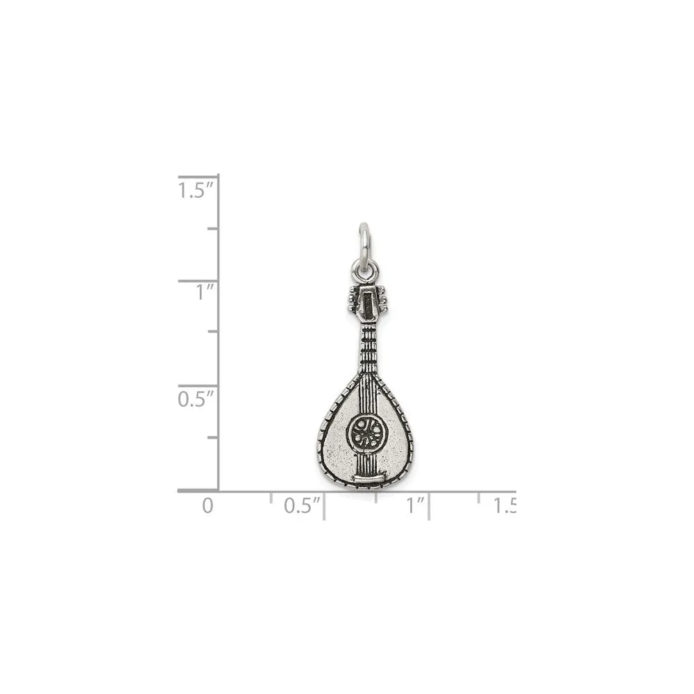 Antique Mandolin Pendant (Silver)