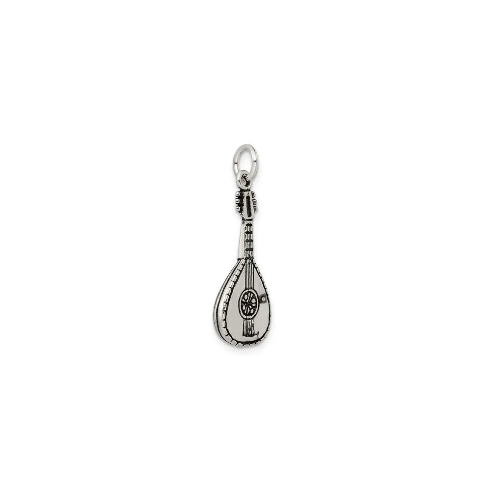 Antique Mandolin Pendant (Silver)