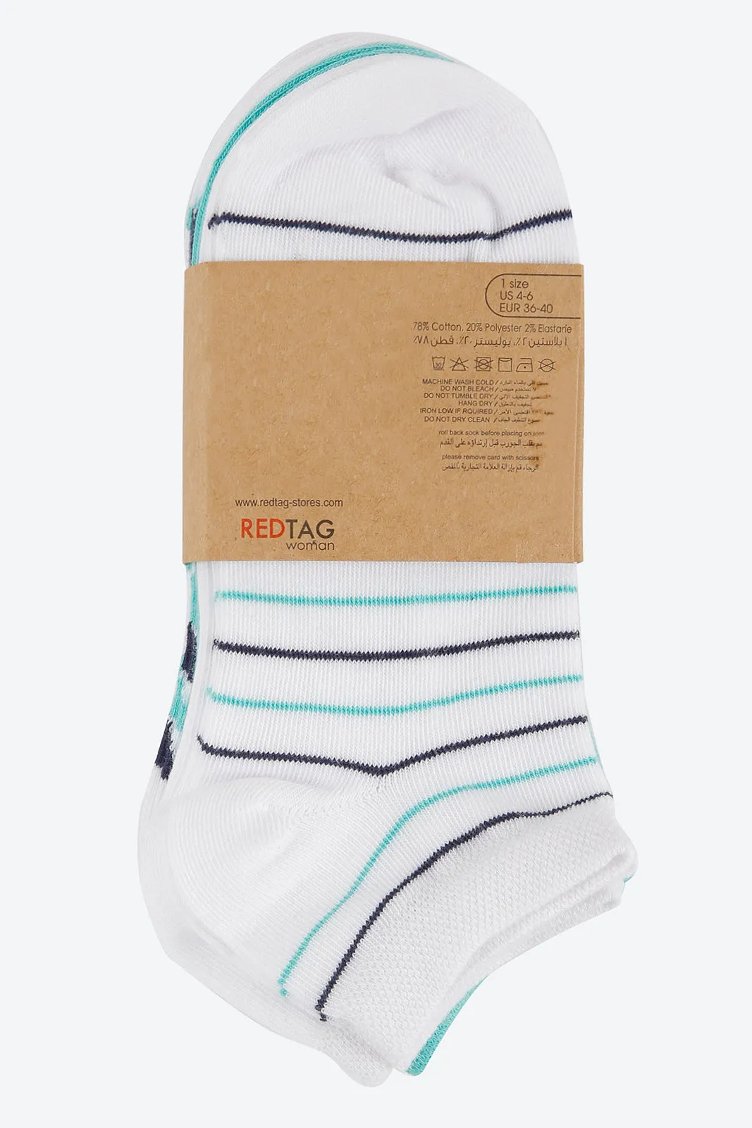 Assorted Printed Ankle Socks (Pack Of 5)