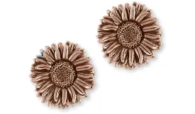 Aster Jewelry 14k Rose Gold Handmade Aster Flower Cufflinks  AST2-CLRG