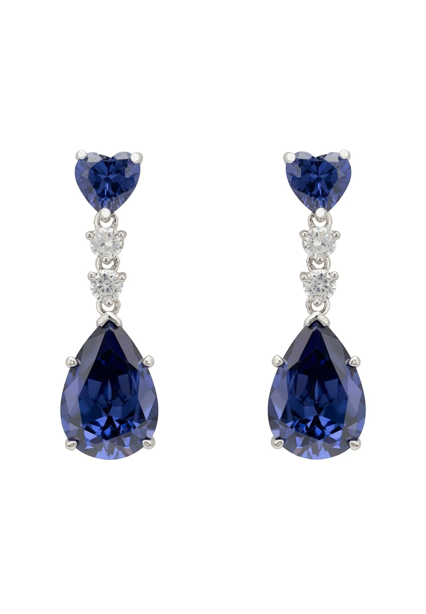 Augusta Tanzanite Teardrop Earrings Silver