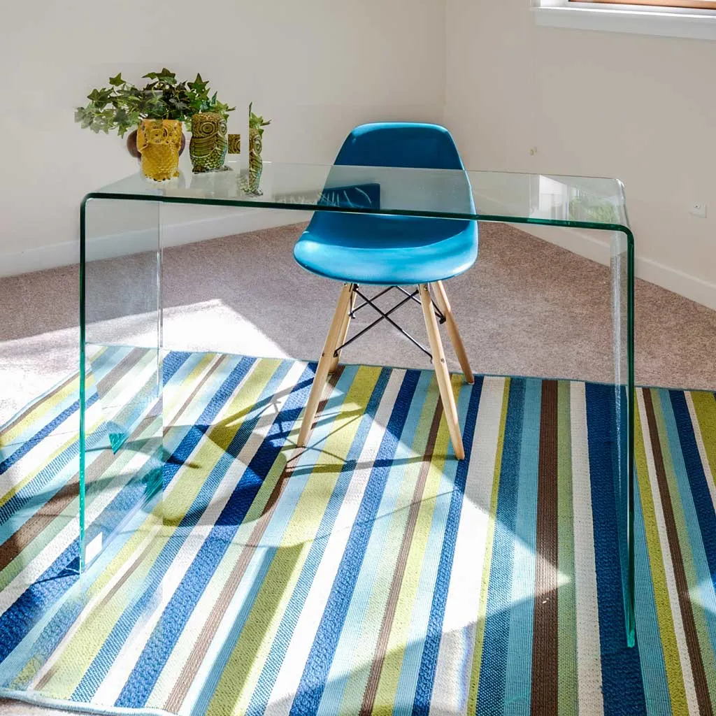 Azurro Clear Glass Console Table