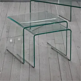 Azurro Clear Glass Nest Of 2 Tables