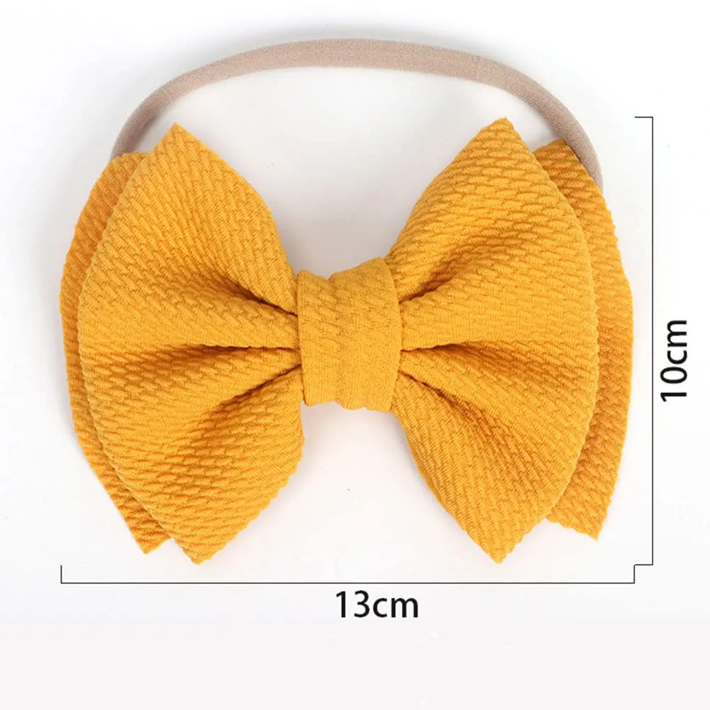 Baby Girl's 5 Inches Soft Double Bow-knot Nylon Headband Toddler Headdress for Photography Party Festivals (Red #)