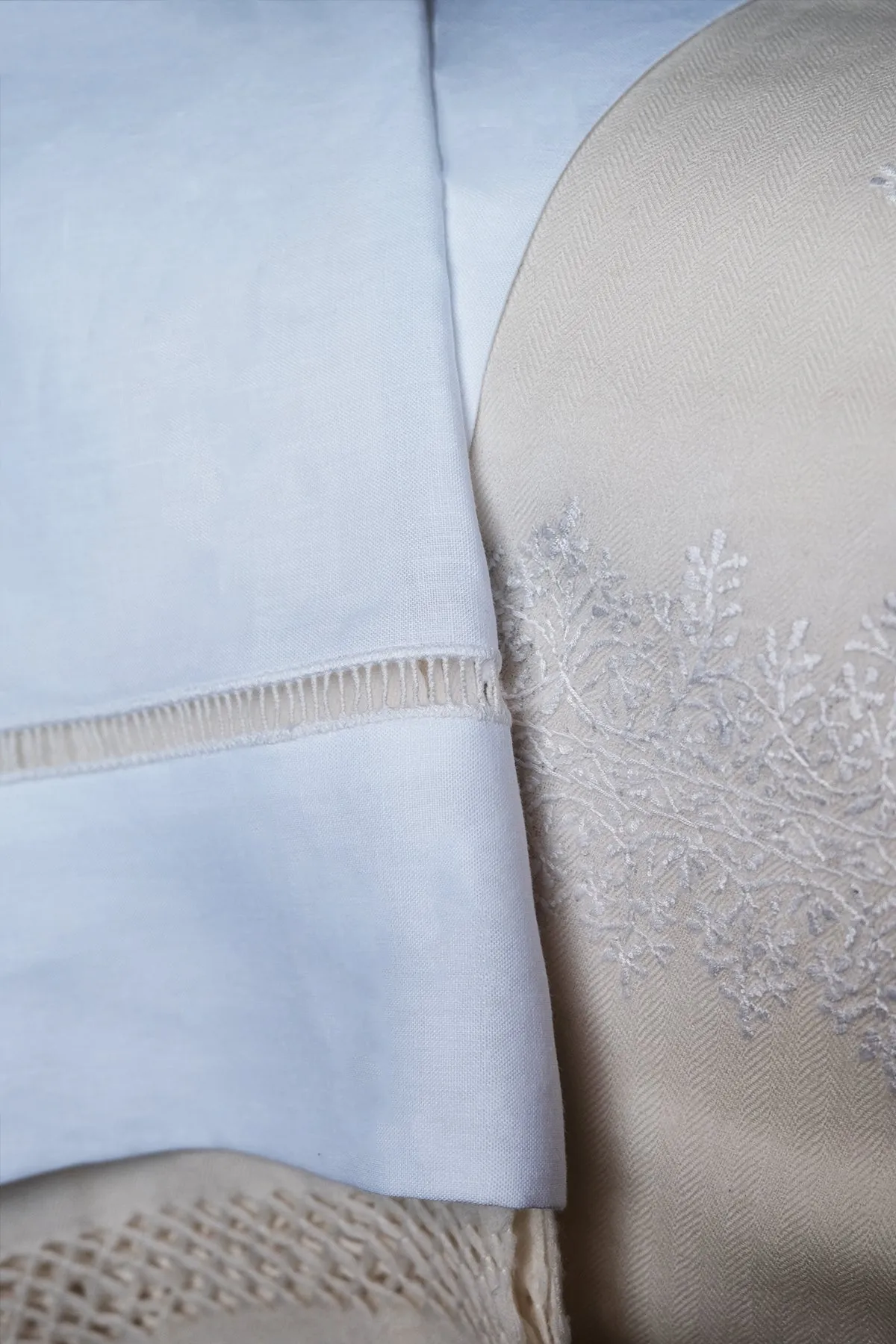 ‘BACCHETTA’ TRIM LINEN TOP SHEET