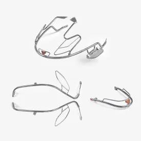 Bajaj Chetak Electric (EV) Combo Accessories Kit 1: Stainless Steel Foldable Footrest   Crash Guard   Mud Guard