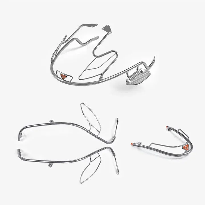 Bajaj Chetak Electric (EV) Combo Accessories Kit 1: Stainless Steel Foldable Footrest   Crash Guard   Mud Guard