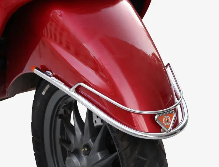 Bajaj Chetak Electric (EV) Combo Accessories Kit 1: Stainless Steel Foldable Footrest   Crash Guard   Mud Guard