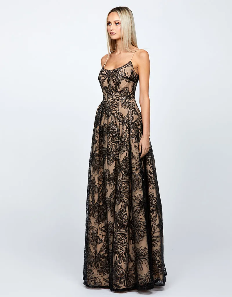 BAMBIE SCOOP NECK GOWN B67D02L