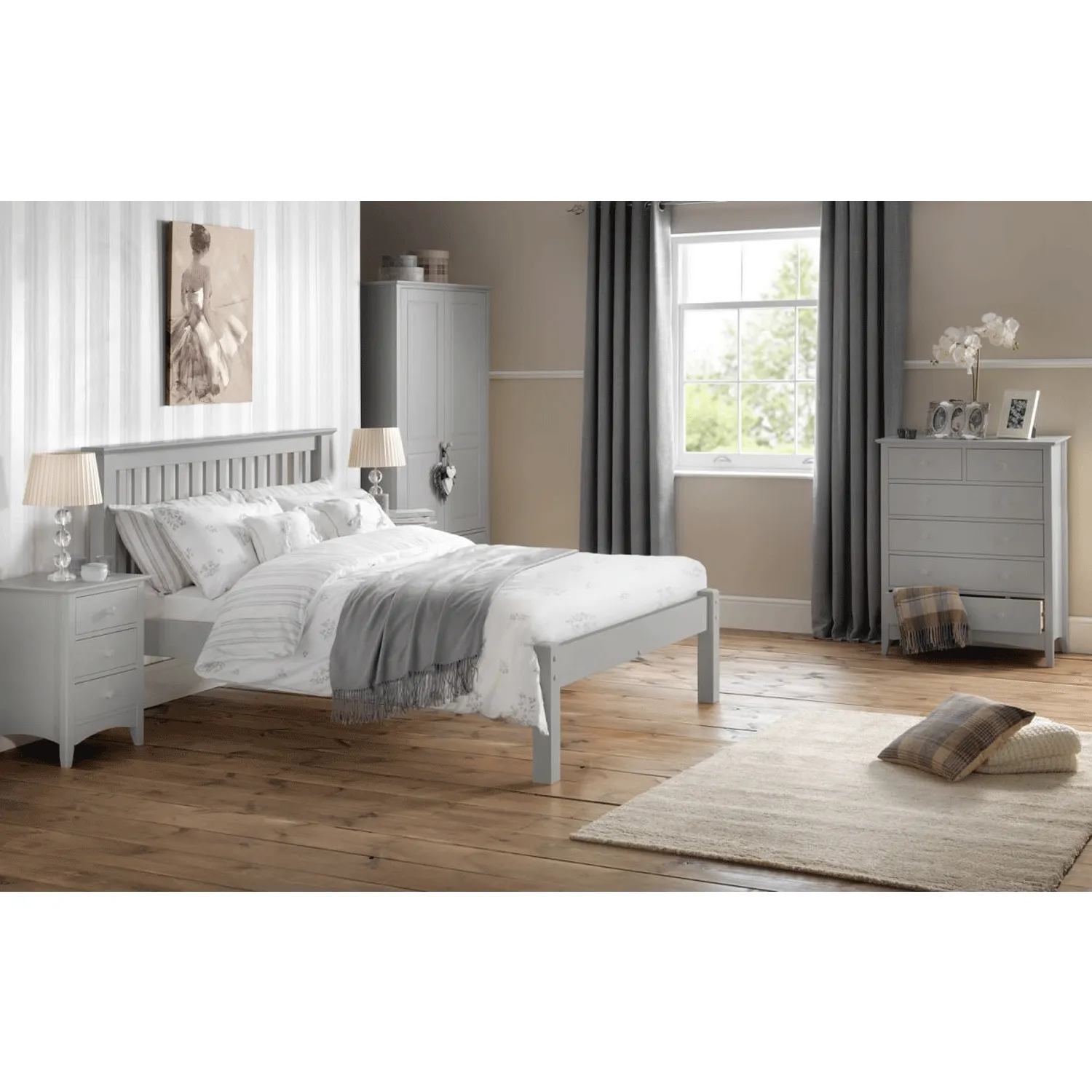 Barcelona Solid Pine Bed With Low Foot End