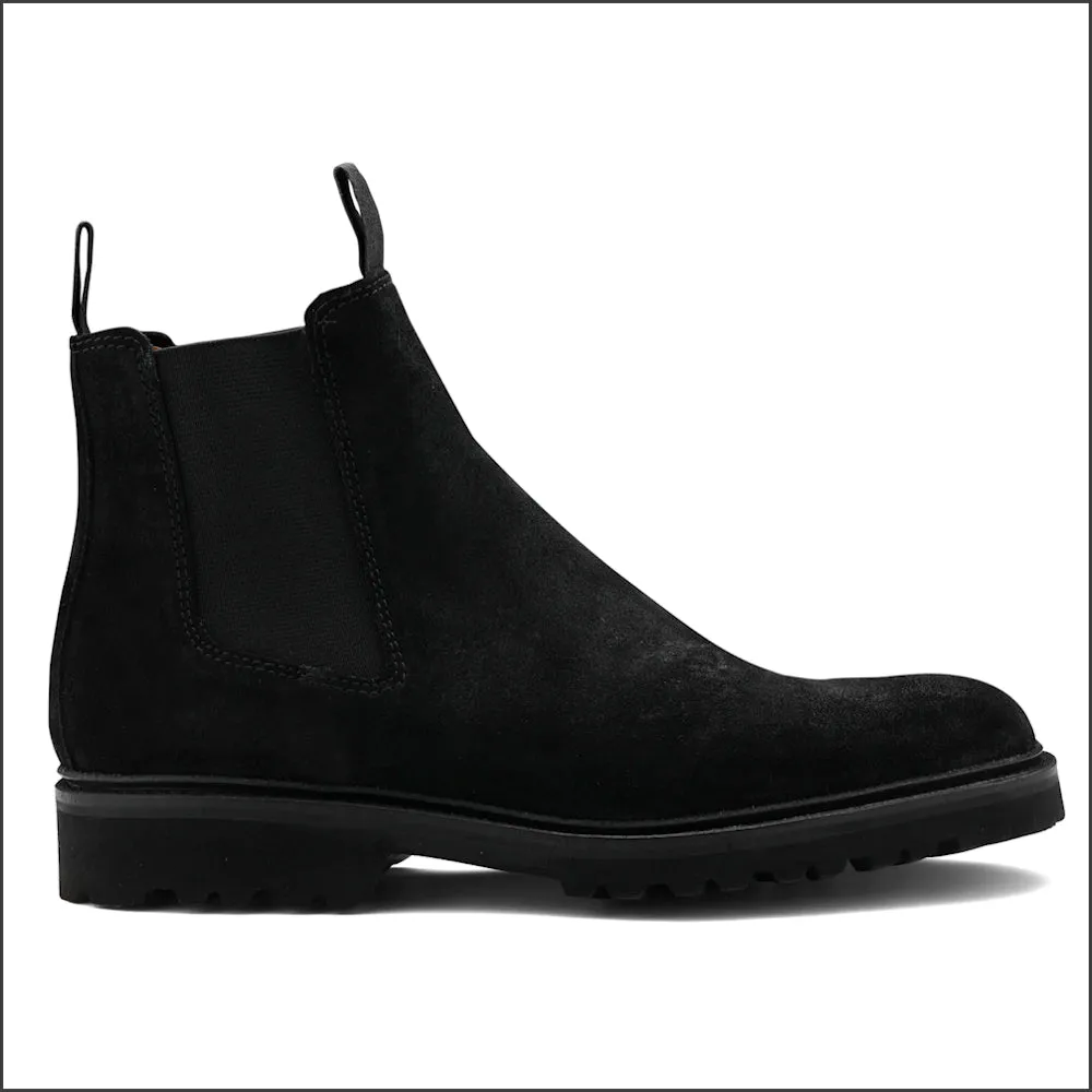 Barker Camborne - Black Waxy Suede Boot/