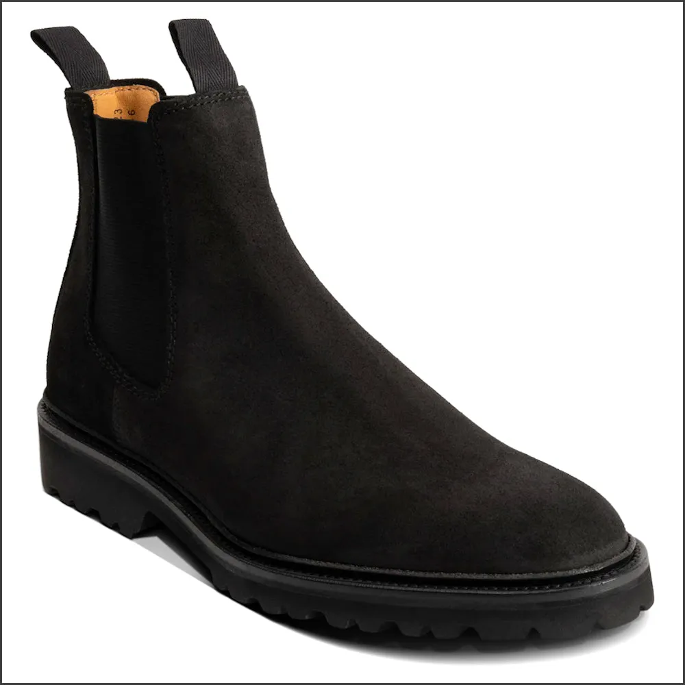 Barker Camborne - Black Waxy Suede Boot/