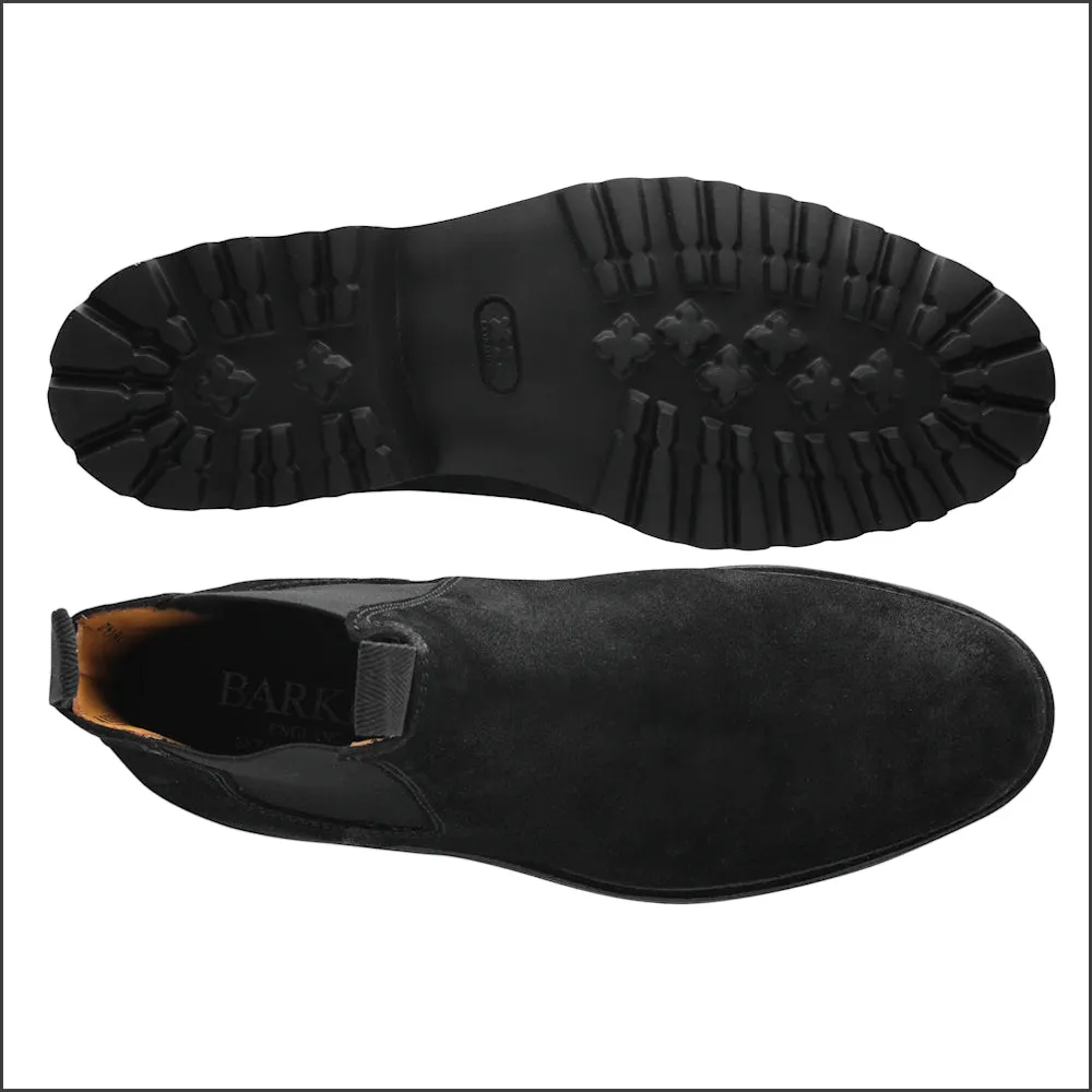 Barker Camborne - Black Waxy Suede Boot/