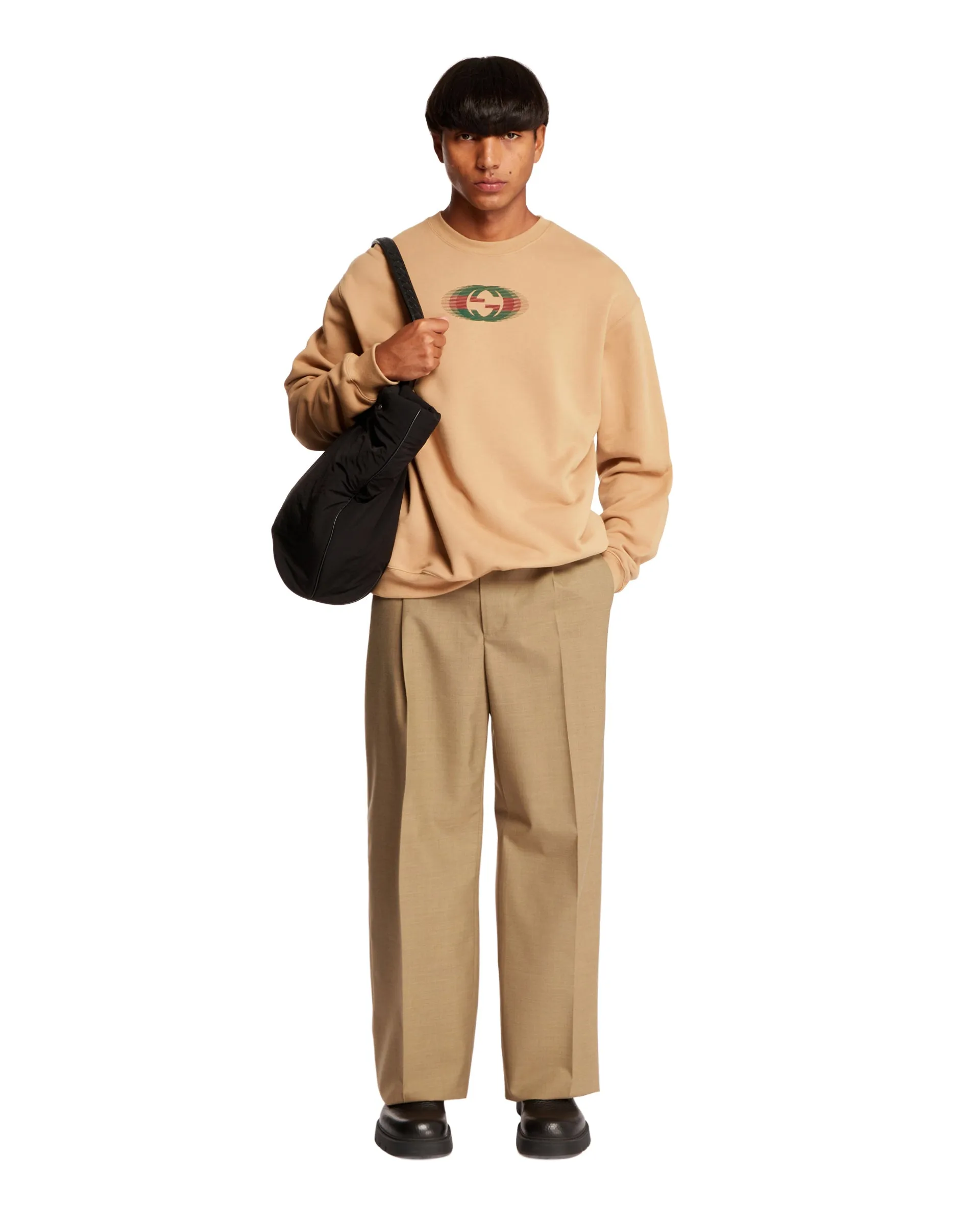 Beige Cotton Sweatshirt