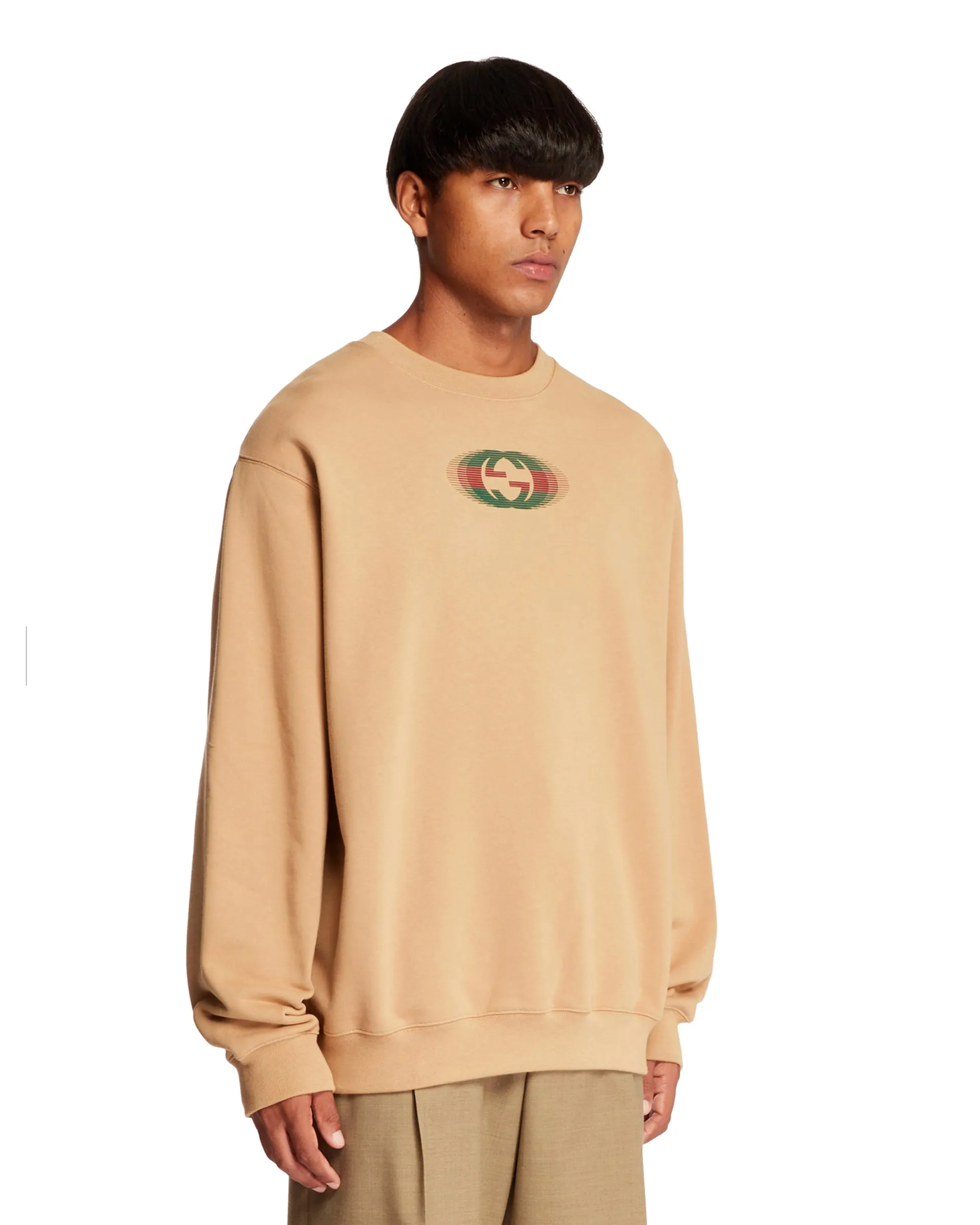 Beige Cotton Sweatshirt