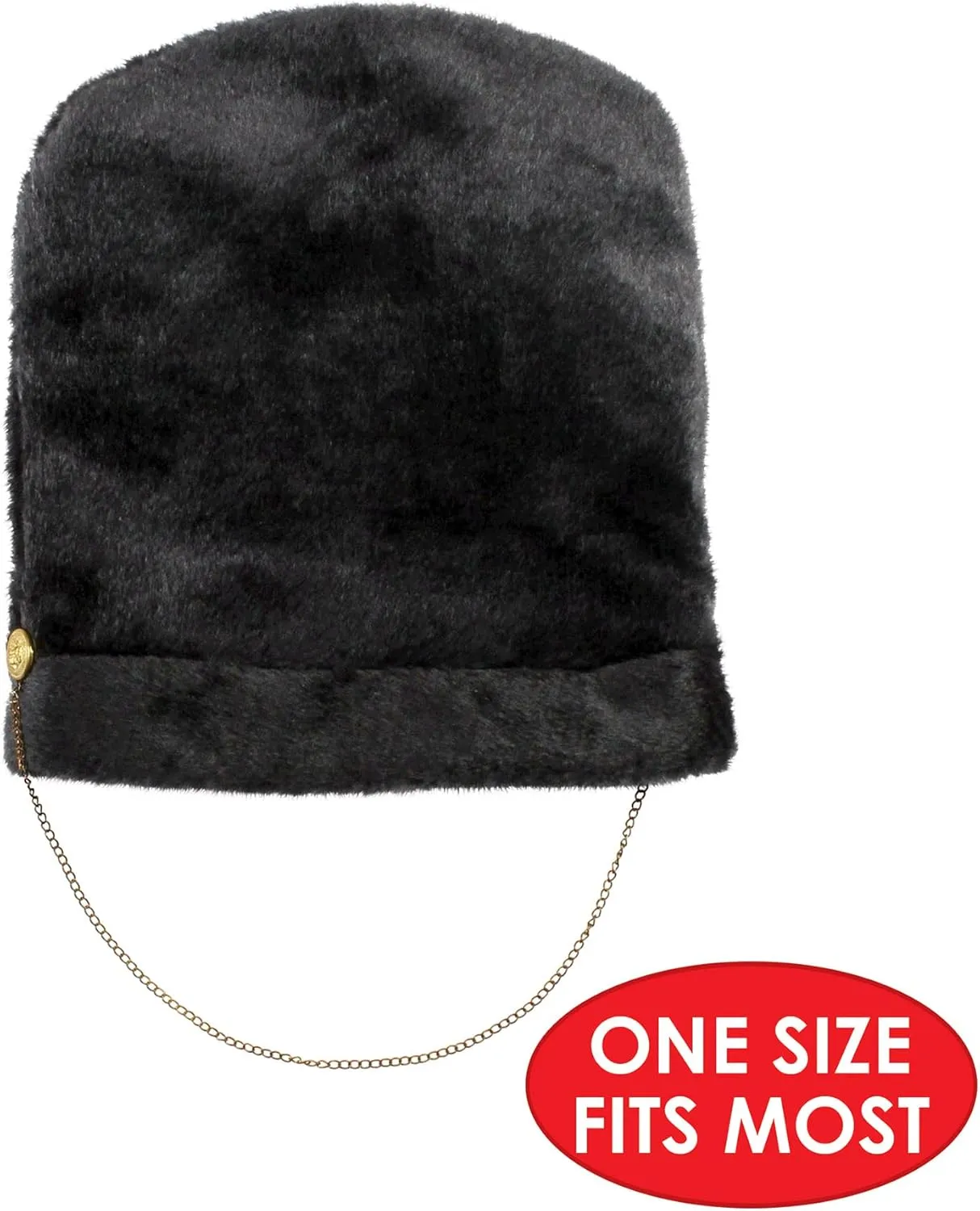 Beistle Unisex Plush Royal Guard Hat - English Bearskin Costume, Halloween Dress Up, International Themed Headwear