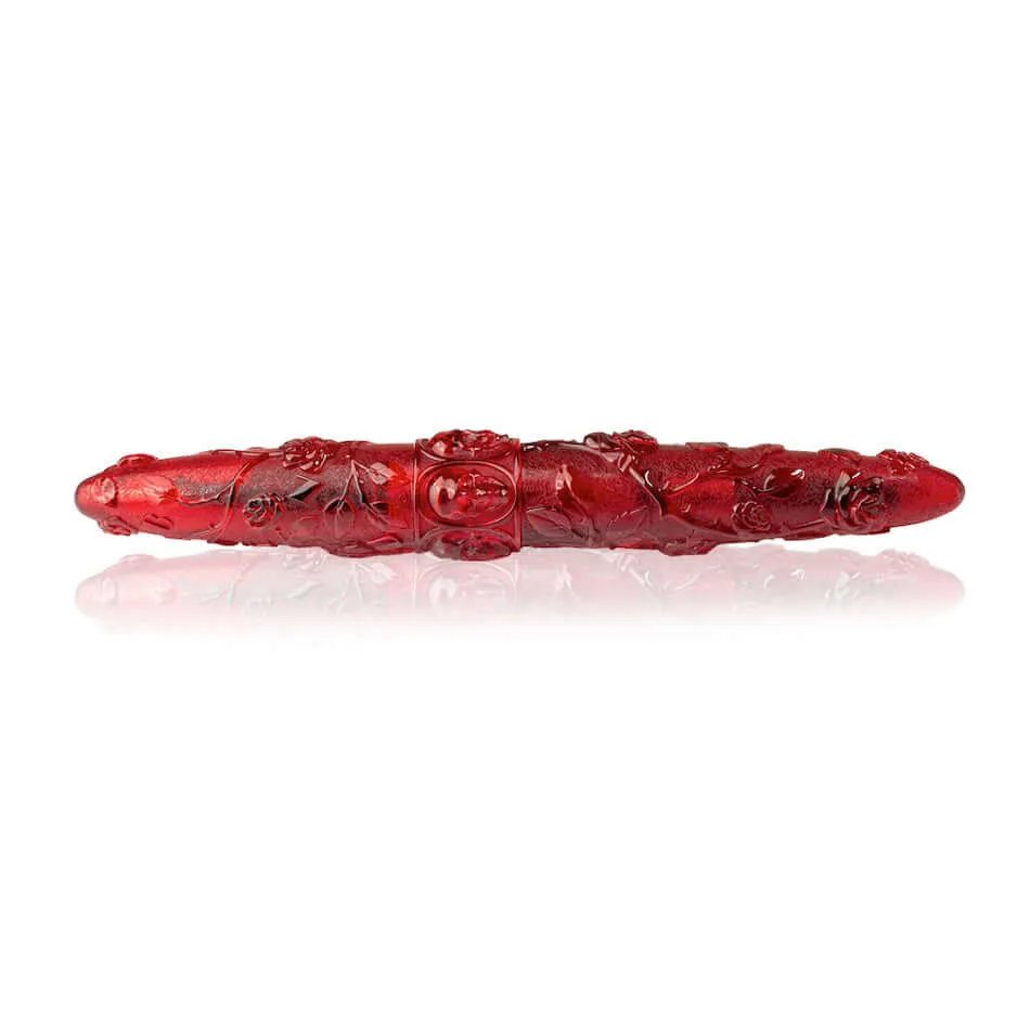 Benu Skull & Roses Fountain Pen Red Rose