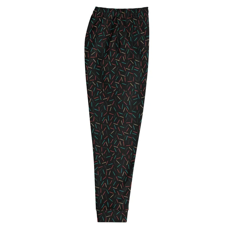Black Birthday Boy Men's Joggers, Festival Rave Club Party Premium Stylish Pants w/ Pockets- Made in EU