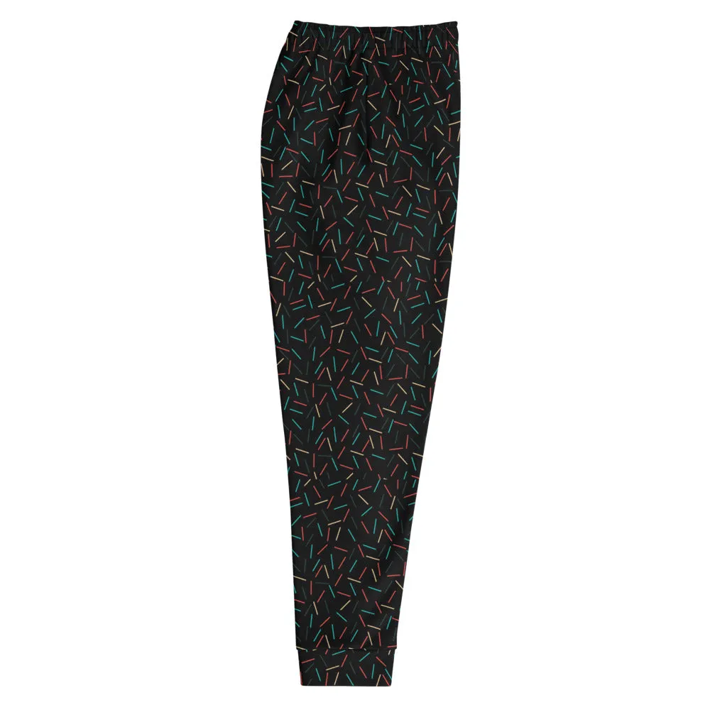 Black Birthday Boy Men's Joggers, Festival Rave Club Party Premium Stylish Pants w/ Pockets- Made in EU