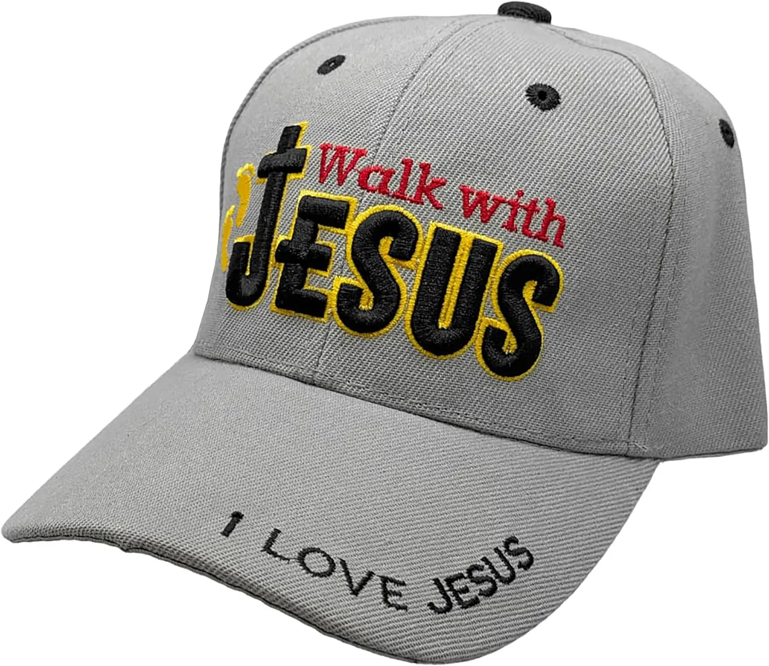 Black Duck Brand Embroidered Walk with Jesus Adjustable Baseball Cap - Multiple Colors Available