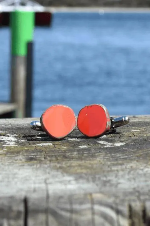 Bohemian Art Glass Cufflinks