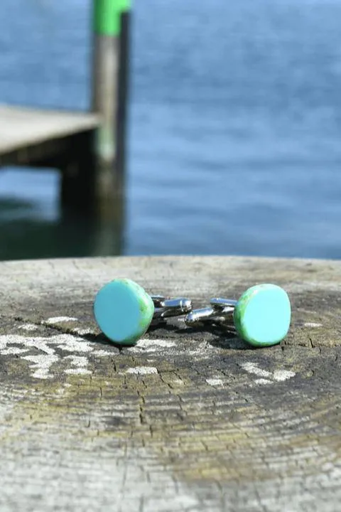 Bohemian Art Glass Cufflinks