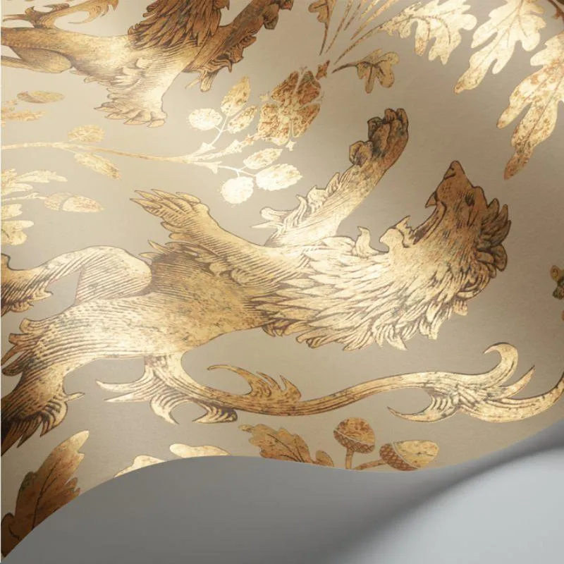 Boscobel Oak Wallpaper - Pearwood Collection - Cole & Son