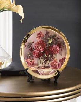 Bouquet Bliss Gold Decorative Plate - 8"