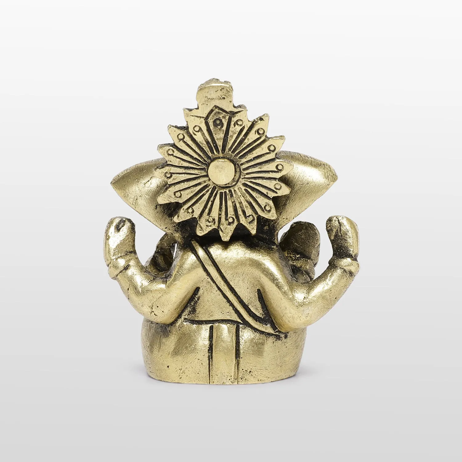 Brass Engraved Small Ganesha 2.5 in