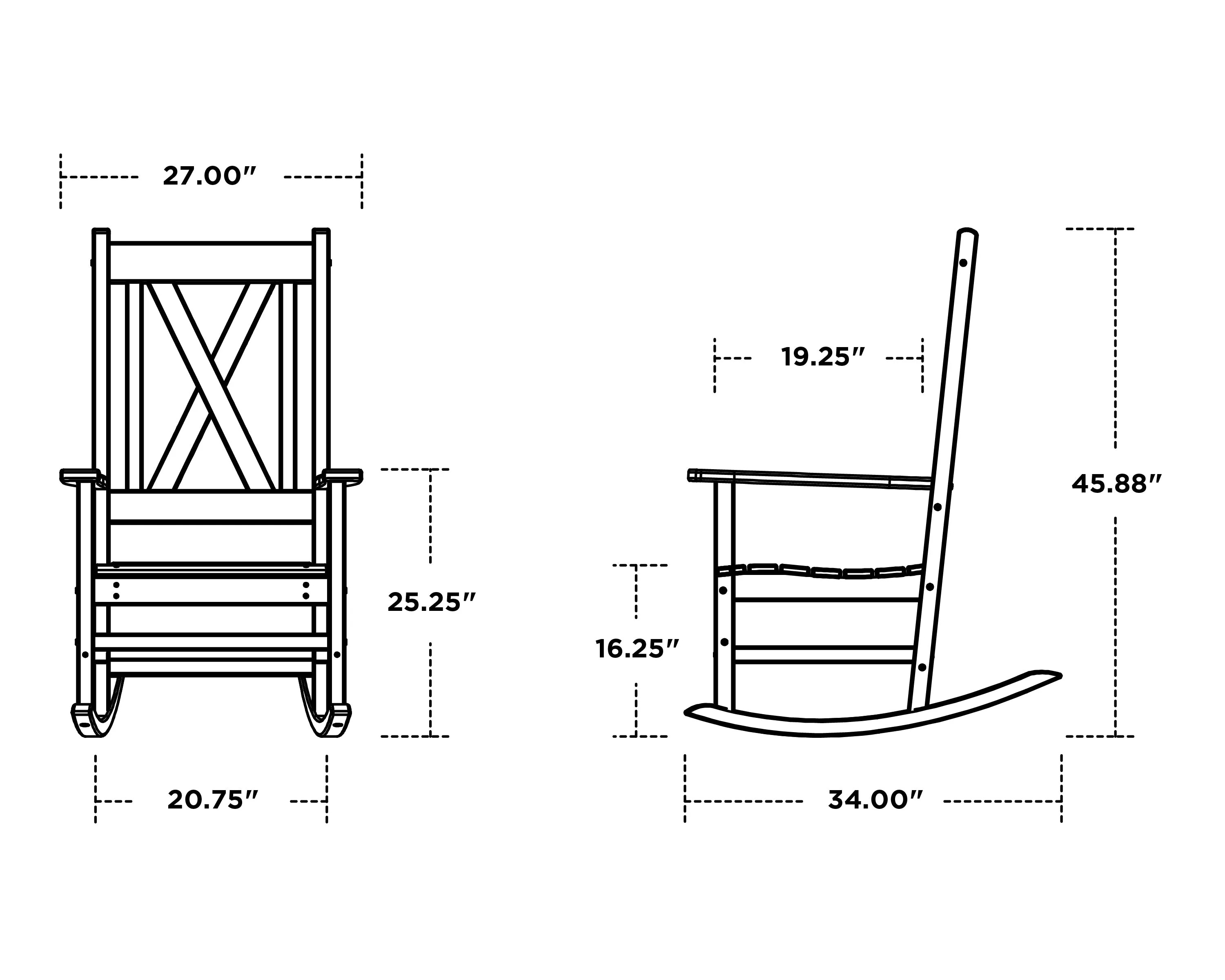 Braxton Rocking Chair Vintage Finish