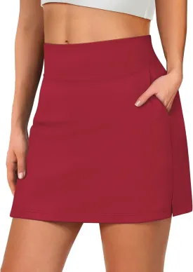 Buauty Women's Tennis Skirt Shorts High Waisted Golf Skorts with Pockets Workout Athletic Casual Outfit Clothes