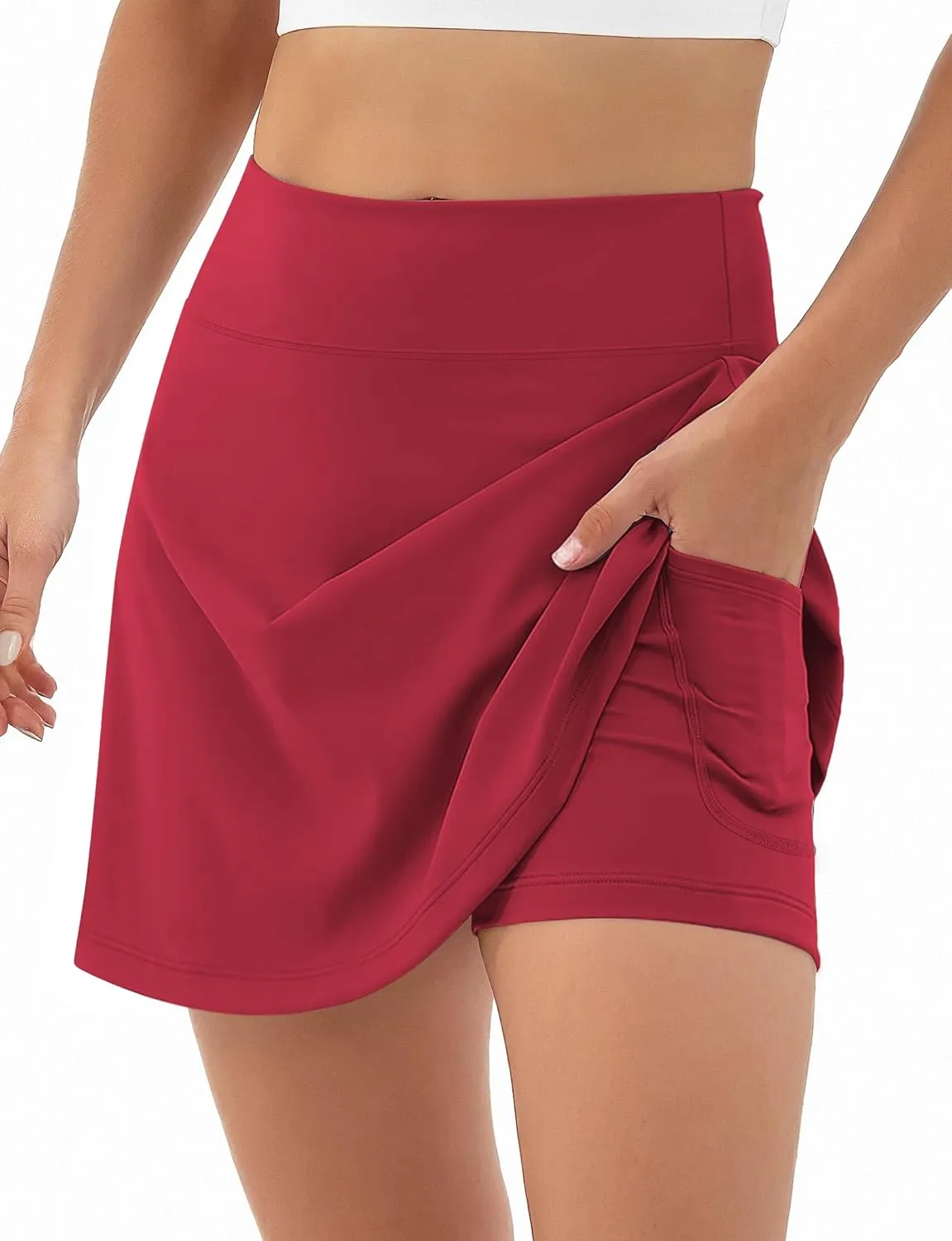 Buauty Women's Tennis Skirt Shorts High Waisted Golf Skorts with Pockets Workout Athletic Casual Outfit Clothes