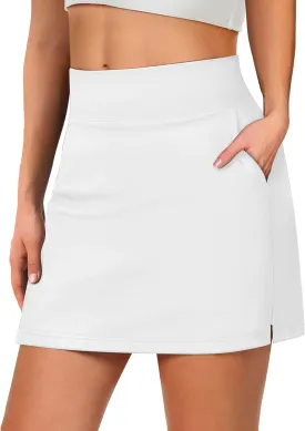 Buauty Women's Tennis Skirt Shorts High Waisted Golf Skorts with Pockets Workout Athletic Casual Outfit Clothes