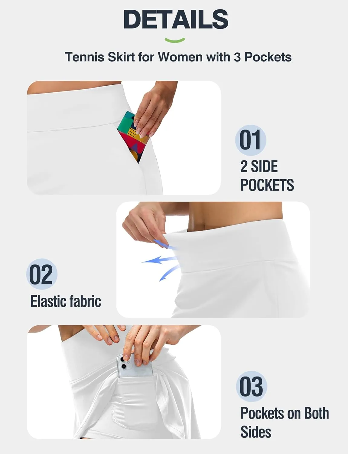 Buauty Women's Tennis Skirt Shorts High Waisted Golf Skorts with Pockets Workout Athletic Casual Outfit Clothes