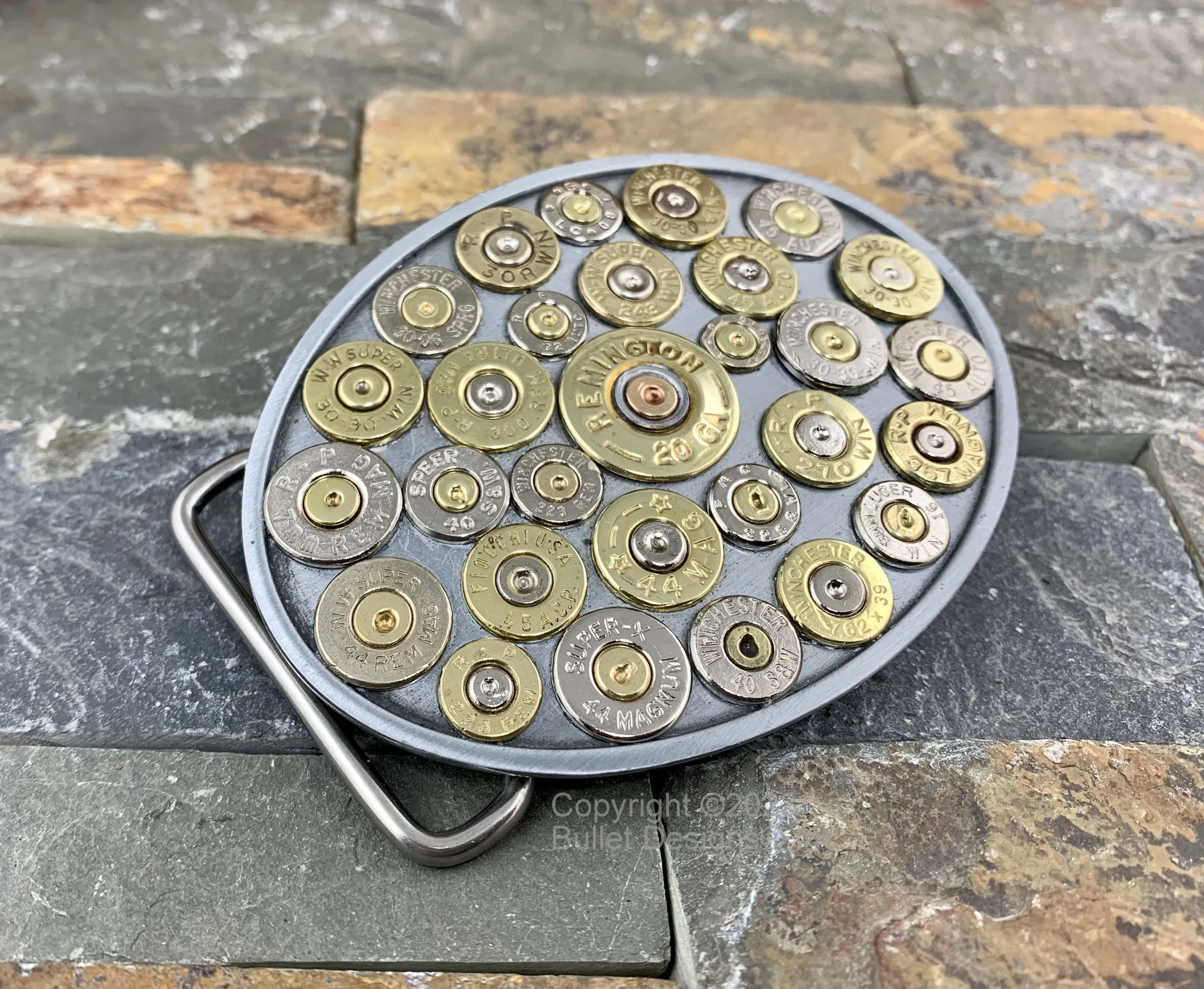 Bullet Belt Buckle, Western, Cowboy, Recycled, Jewelry, Accessories, Pistol, Rifle, Real Fired Bullets, Rodeo, Oval, Antique Silver