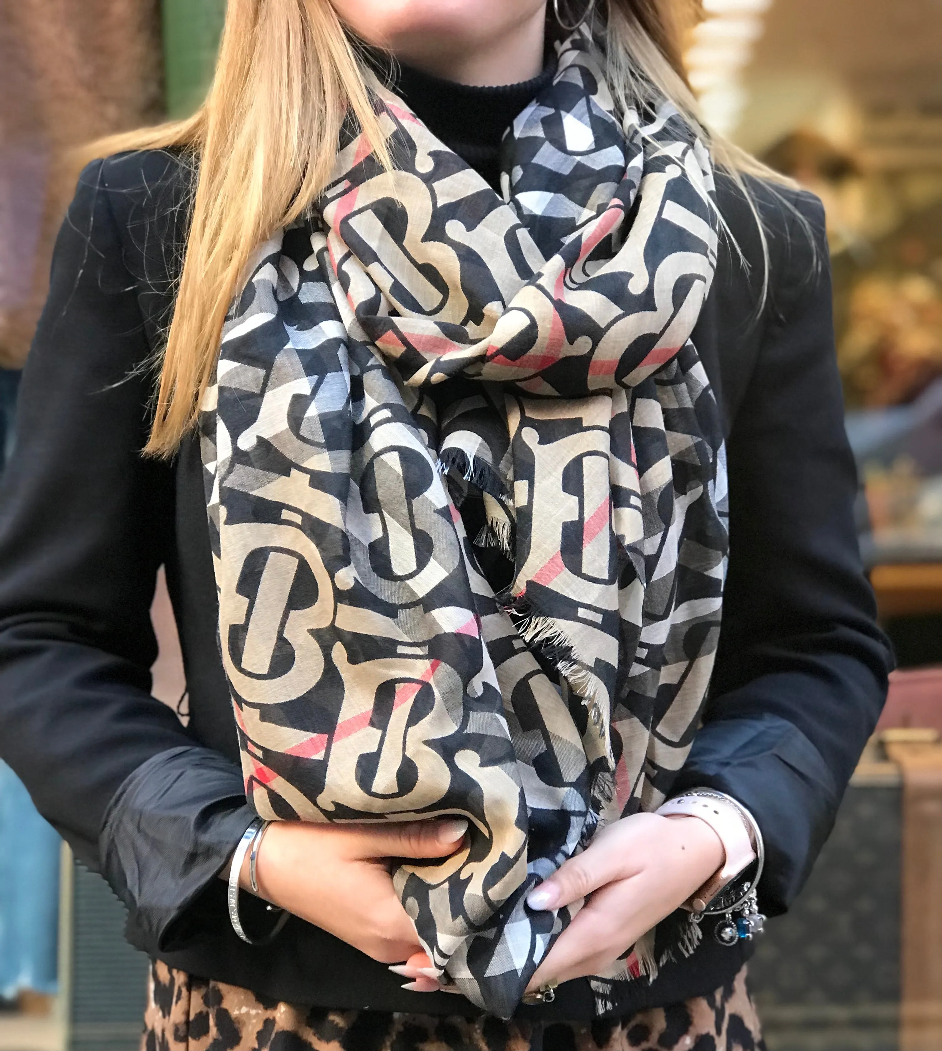 Burberry Printed Multi Classic Check Scarf