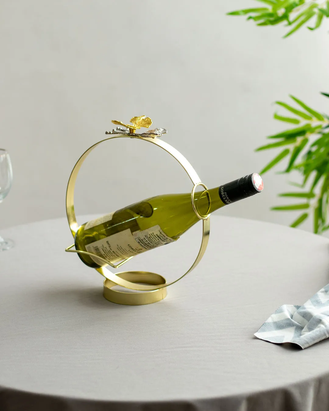 'Butterfly Motif' Bottle Wine Rack