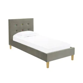 Camden Contemporary Grey Fabric Bed