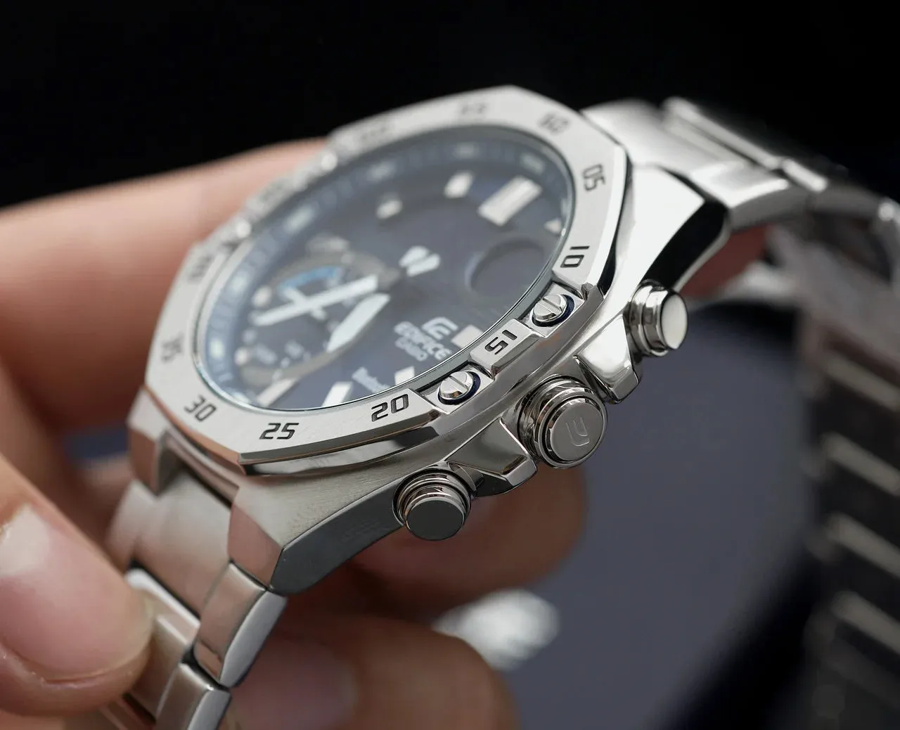 Casio Edifice - ECB-10D-2ADF - Stainless Steel Wrist Watch for Men - Bluetooth Watch - Smart Phone Link
