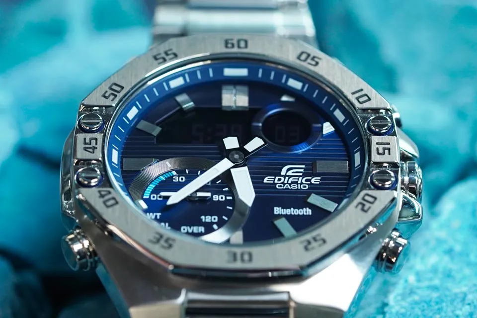 Casio Edifice - ECB-10D-2ADF - Stainless Steel Wrist Watch for Men - Bluetooth Watch - Smart Phone Link