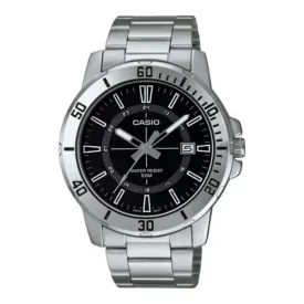 Casio Enticer Black Dial Stainless Steel Men's Watch | MTP-VD01D-1CVUDF