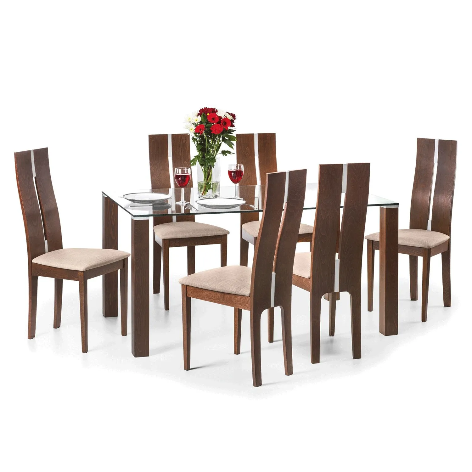Cayman Walnut Finish Modern Dining Chair