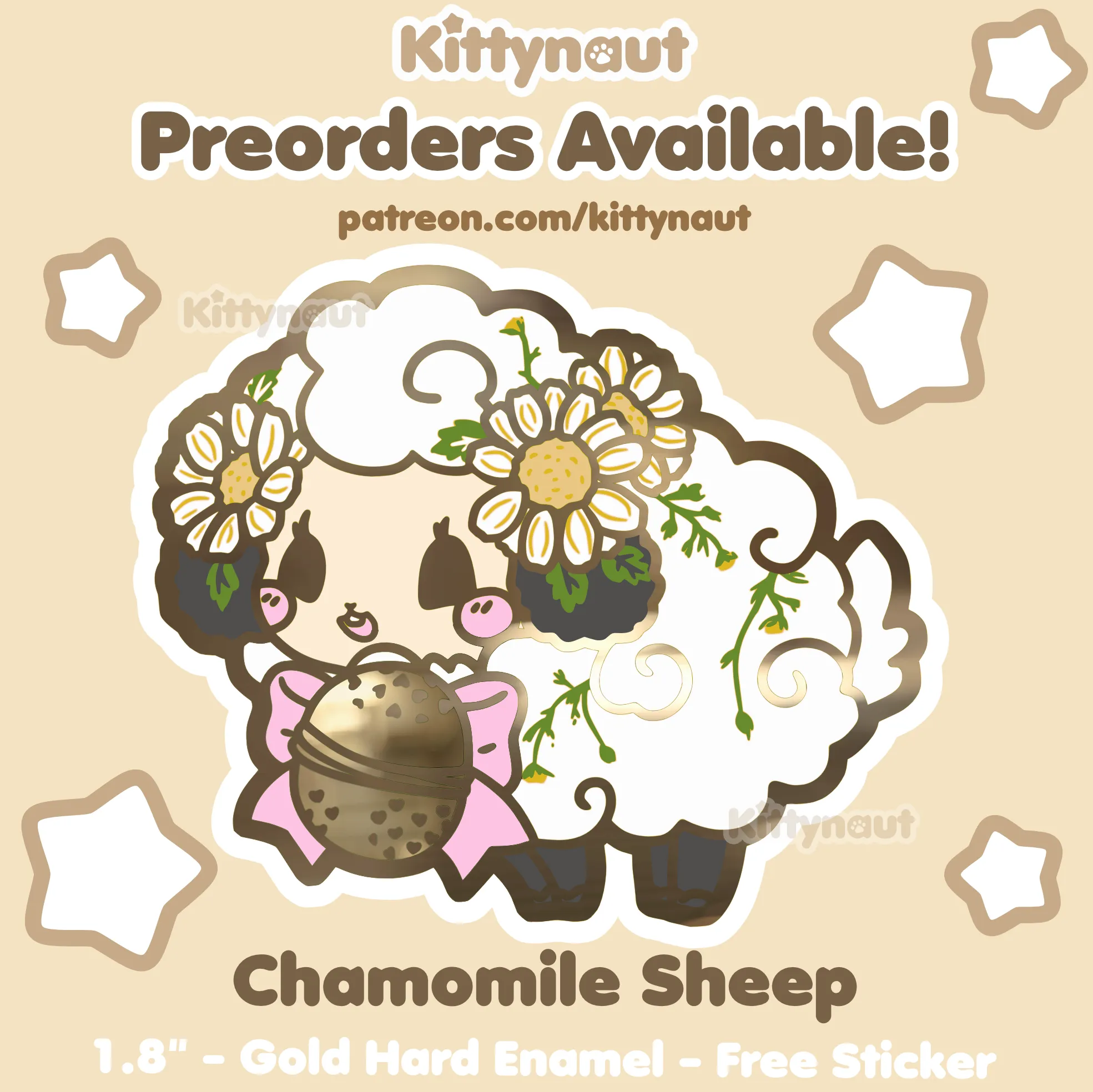 Chamomile Sheep Teanimals - Hard Enamel Pin