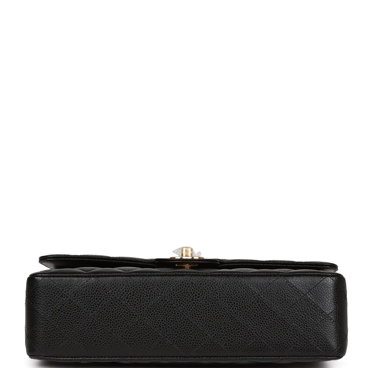 Chanel Medium Classic Double Flap Bag Black Quilted Caviar Gold Hardware