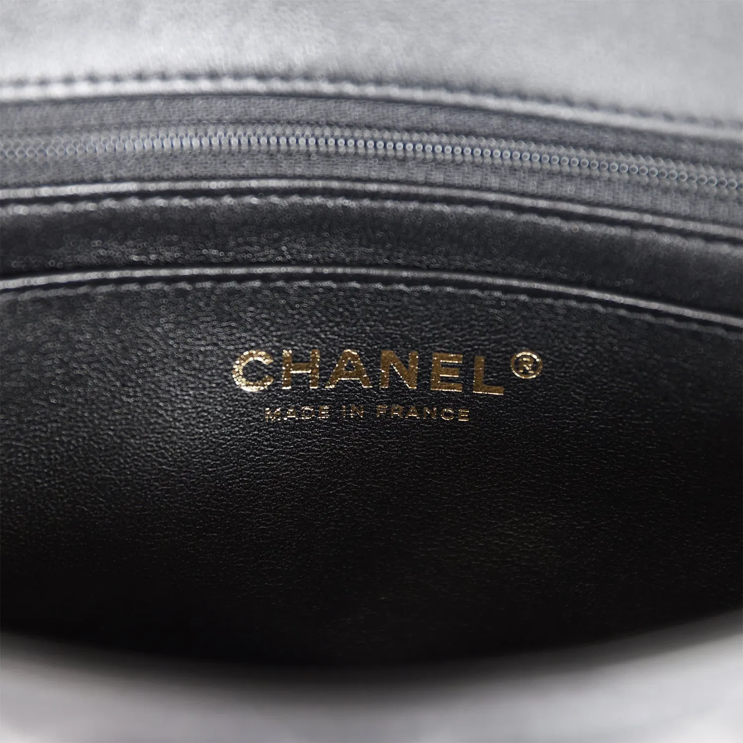 Chanel Mini Rectangular Flap Bag with Top Handle Black Lambskin Light Gold Hardware