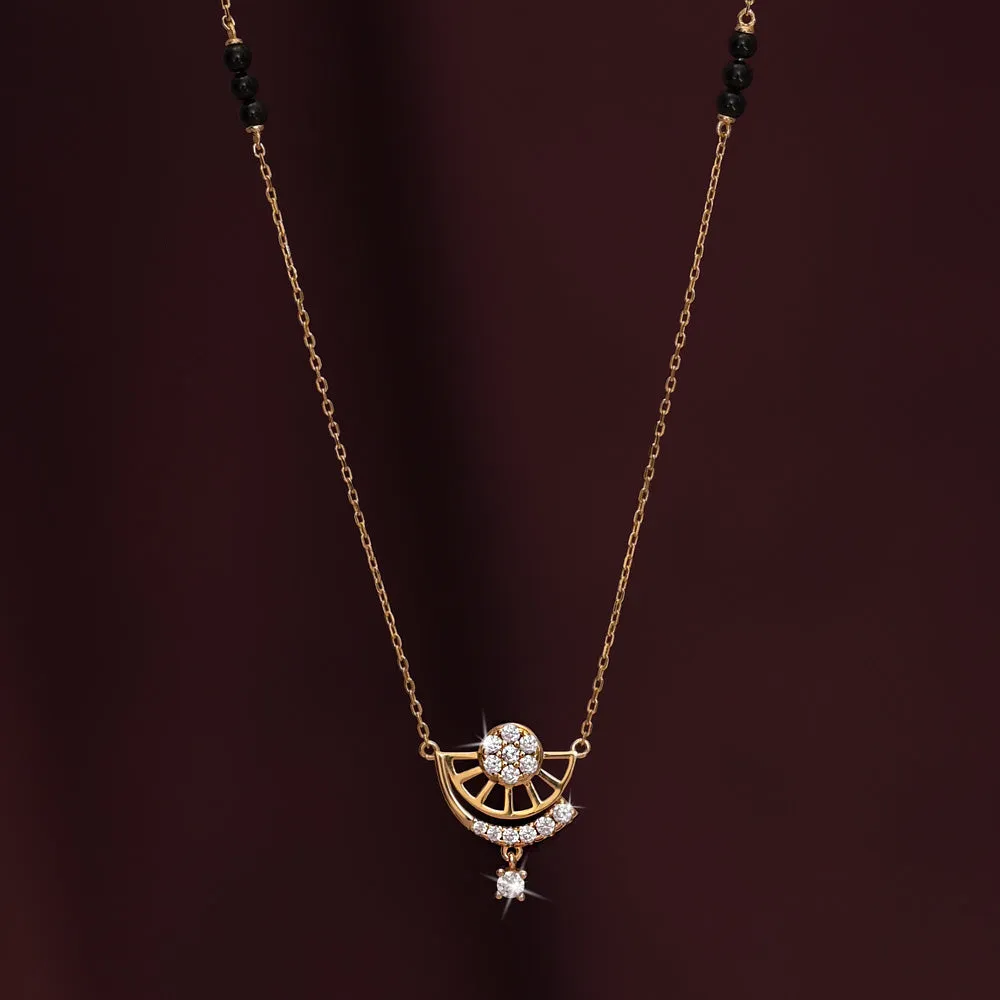 Chasing Sunrise Mini Diamond Mangalsutra | 18k Gold Vermeil